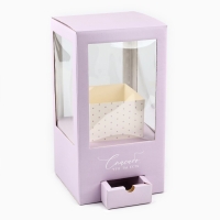 Коробка подарочная для цветов с вазой из МГК складная, упаковка, «Спасибо, что ты есть», 16 х 23 х 16 см Коробка подарочная для цветов с вазой из МГК складная, упаковка, «Спасибо, что ты есть», 16 х 23 х 16 см