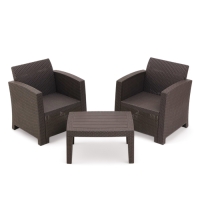 Набор садовой мебели Бора, Дуо, два кресла + стол, венге Набор садовой мебели Бора, Дуо, два кресла + стол, венге