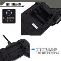 Машина радиоуправляемая &laquo;Полиция&raquo;, свет, открываются двери, работает от батареек