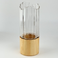 Ваза для цветов &laquo;Кристал&raquo; из прозрачного стекла 30&times;12&times;12 см