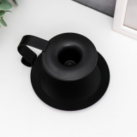 Подсвечник металл на 1 свечу с ручкой "Виток" чёрный 5,5х10,5х13,2 см