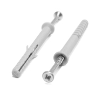 Дюбель-гвоздь "Стройбат", полипропиленовый, потайная манжета, 6x60 мм, 16 шт