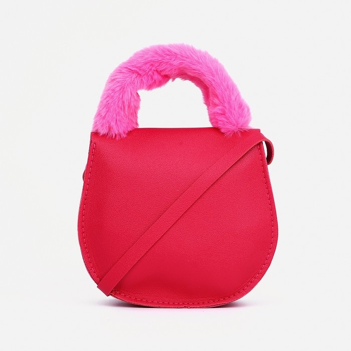 Сумка детская для девочки на застёжке, цвет малиновый