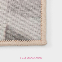 Коврик Доляна &laquo;Фло&raquo;, 60&times;100 см, цвет серый