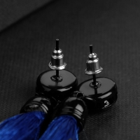 Серьги ассорти &laquo;Кисти&raquo; овал, цвет синий, L кисти 8,5 см