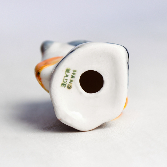 Сувенир &laquo;Кот с бантом&raquo;, 3 см, цвет, гжель