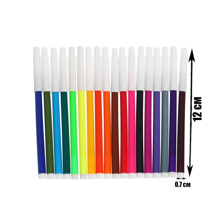 Фломастеры 18 цветов "Принцесса", невентилируемый колпачок