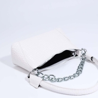 Сумка-багет на молнии, цвет белый Сумка-багет на молнии, цвет белый