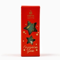 Свеча новогодняя &laquo;С новым годом&raquo;, на Новый год, аромат зеленый чай, 9 х 3,5 см