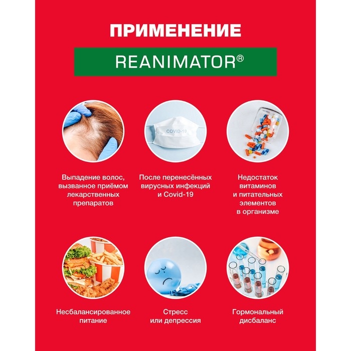 Шампунь Реаниматор Лошадиная сила для роста волос и глубокого восстановления, 250 мл