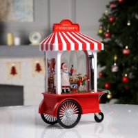 Светодиодная фигура &laquo;Мастерская Санты&raquo; 16.5 &times; 24 &times; 10 см, пластик, батарейки ААх3 (не в комплекте), USB, свечение тёплое белое