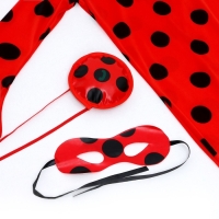 Карнавальный набор &laquo;Божья коровка&raquo;, рост 116&ndash;128 см, комбез, маска, сумка, парик