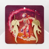 Серьги акрил &laquo;Огонь&raquo;, цвет золотистый в золоте