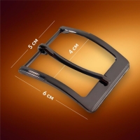 Пряжка для ремня, 6 &times; 5 см, 40 мм, цвет чёрный никель