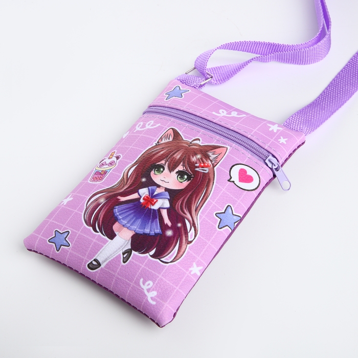 Подарочный набор для девочки &laquo;Девочка-кошечка&raquo; с сумочкой, карандашами и раскраской