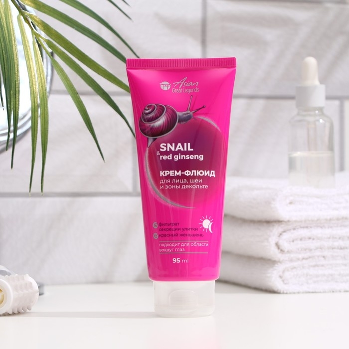 Крем-флюид для лица, шеи и зоны декольте Family Cosmetics с женьшенем, 95 мл Крем-флюид для лица, шеи и зоны декольте Family Cosmetics с женьшенем, 95 мл