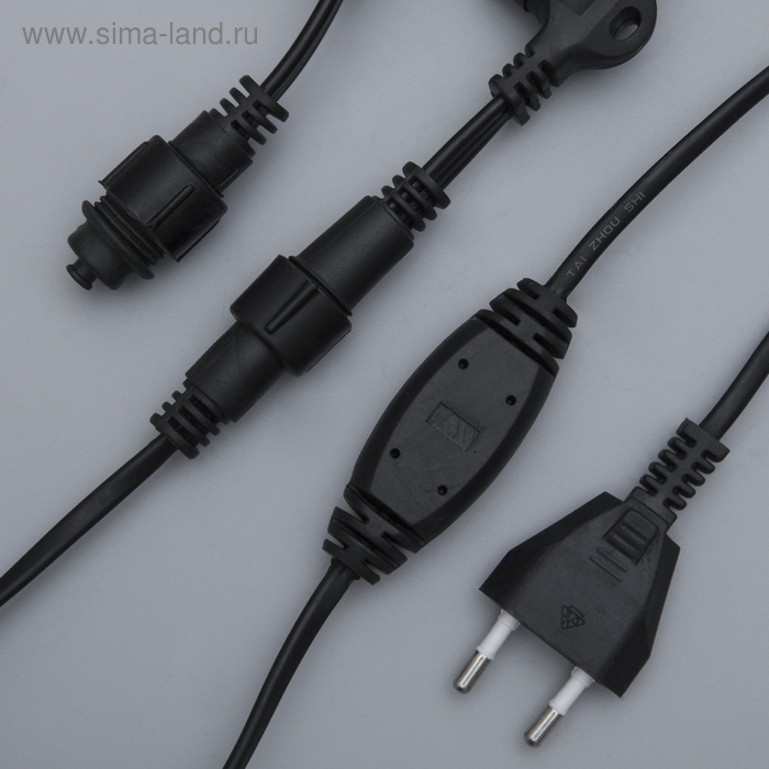 Гирлянда &laquo;Занавес&raquo; 2 &times; 1.5 м, IP44, УМС, тёмная нить, 360 SMD-LED, свечение белое, 220 В