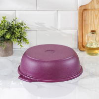 Кастрюля-жаровня Trendy style, 3 л, d=26 см, h=8.5 см, антипригарное покрытие, цвет фиолетовый Кастрюля-жаровня Trendy style, 3 л, d=26 см, h=8.5 см, антипригарное покрытие, цвет фиолетовый