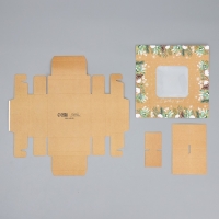 Коробка под 4 конфеты &laquo;С Новым годом!&raquo;, эко, 10.5 х 10.5 х 3.5 см, Новый год