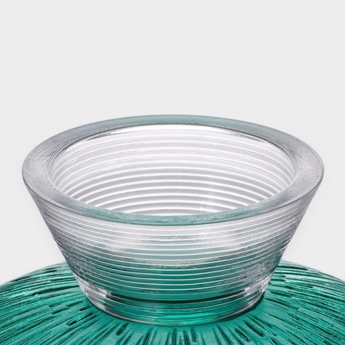 Ваза из стекла для фруктов Magistro &laquo;Фейерверк&raquo;, 1,4 л, 25&times;10 см, цвет изумрудный