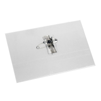 Набор из 50 штук, бейдж - карман горизонтальный (внешний 88 х 55мм), внутренний 88 х 53мм, 30мкр, с зажимом + булавка