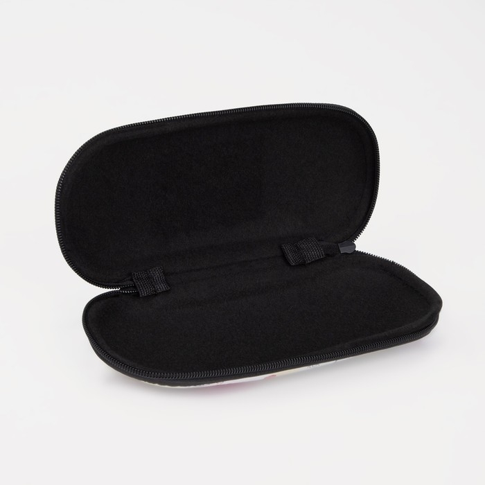 Футляр для очков на молнии, длина 17 см, цвет белый