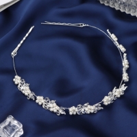 Аксессуар для волос "Джуди" цветок нежность, 26 см, серебро Аксессуар для волос "Джуди" цветок нежность, 26 см, серебро