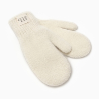 Варежки женские MIST с шерстью кролика, р-р 22 см, цв. молочный Варежки женские MIST с шерстью кролика, р-р 22 см, цв. молочный