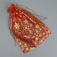 Мешочек подарочный органза &laquo;Новогодние желания&raquo;, 20 х 30 см +/- 1.5 см