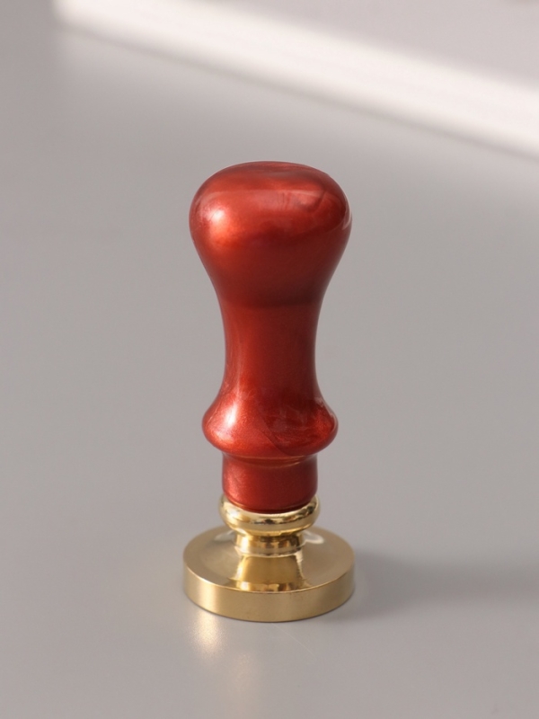 Печать для сургуча с пластиковой ручкой Печать для сургуча с пластиковой ручкой "Классика цифра 2" 2,5х2,5х6,3 см