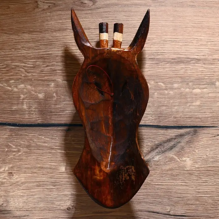 Маска &laquo;Жираф&raquo;, 30&times;10.5&times;5 см, дерево