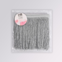 Тесьма декоративная &laquo;Бахрома&raquo;, 20 см, 5 &plusmn; 0,5 м, цвет серебряный