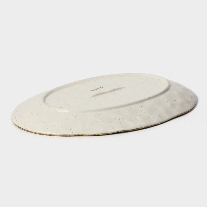 Блюдо фарфоровое сервировочное Magistro Poursephona, 30,7&times;21,5 см, цвет бежевый