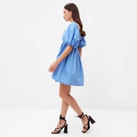 Платье женское с объемными рукавами MIST Summer time, голубой, р. 46