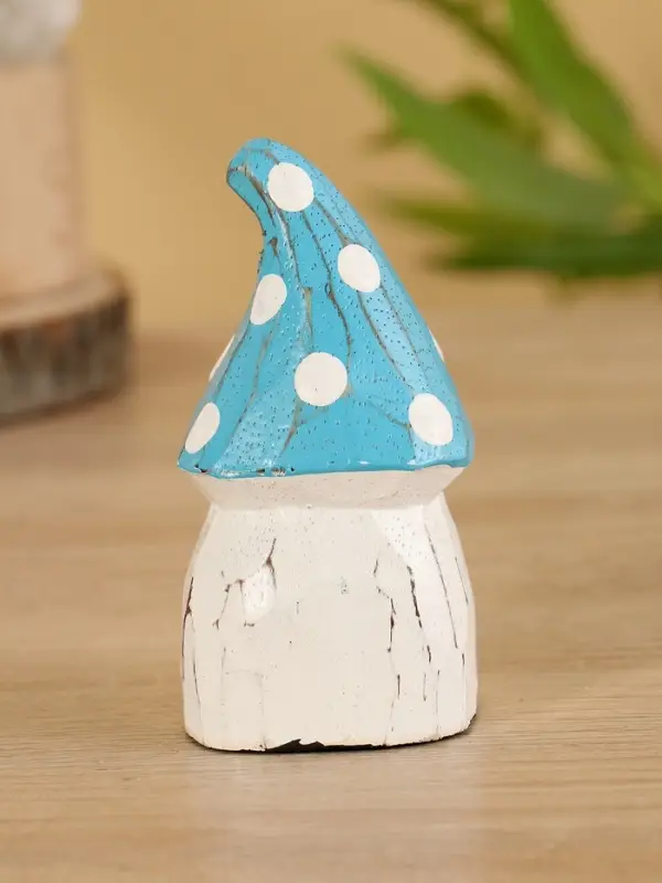 Сувенир "Гномий домик" дерево 5,5х5,5х10 см, цв. бело-синий