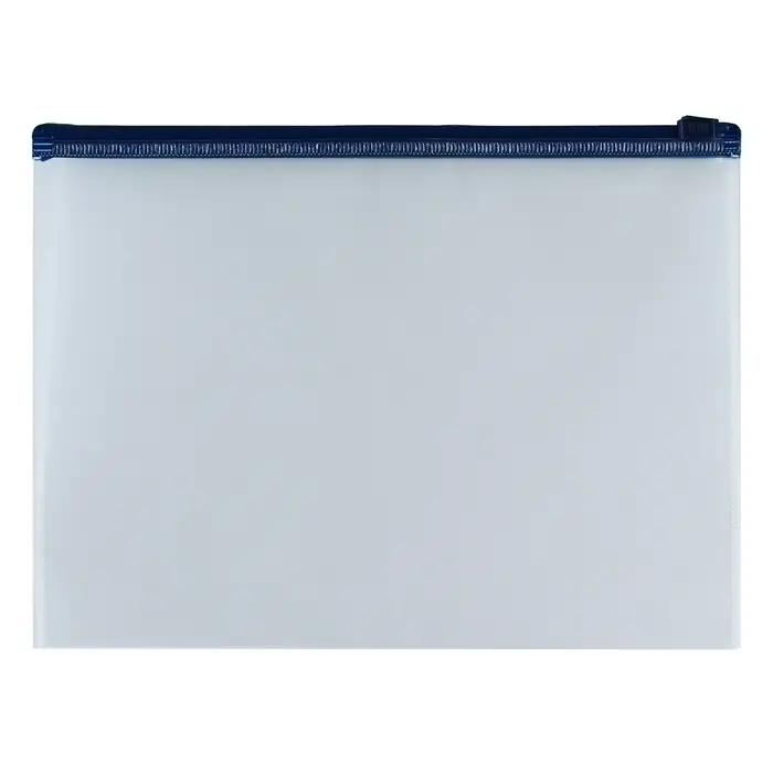 Папка-конверт на ZIP-молнии А5+, 140 мкм, ErichKrause "Fizzy Clear", прозрачная, с цветной молнией, микс