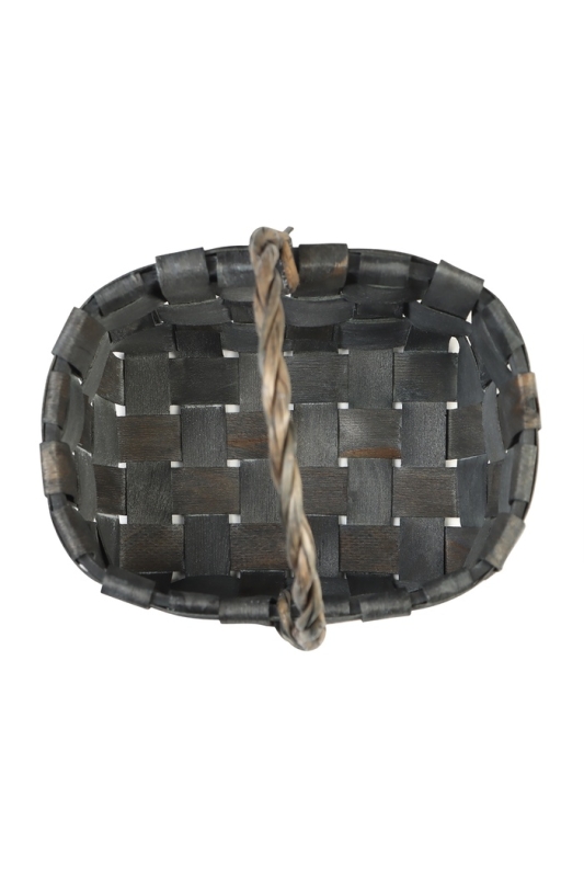 Корзина плетёная, 22×15×12 см, ручка h=12 см, ива, серая Корзина плетёная, 22×15×12 см, ручка h=12 см, ива, серая