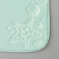 Коврик для ванной Доляна &laquo;Морское дно&raquo;, 50&times;70 см, цвет бирюзовый