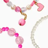 Браслет детский &laquo;Выбражулька&raquo;, 3 шт. набор, сердце с подвеской, жемчуг, цветной