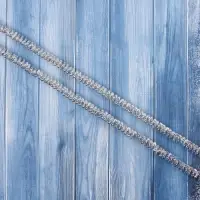 Мишура новогодняя &laquo;Жанр&raquo; одинарная, d-1 см, L-200 см, серебро