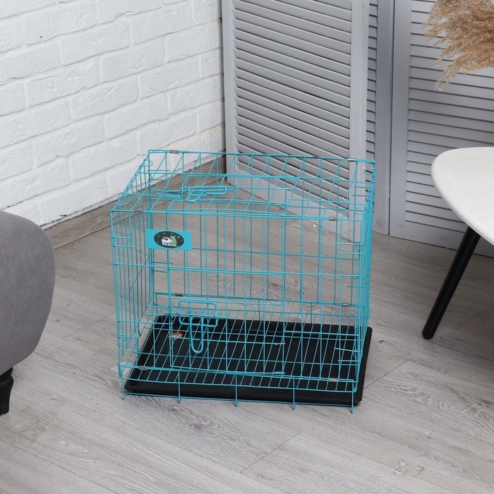 Клетка для собак 51 х 35 х 41 см, голубая