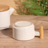 Набор для чаепития &laquo;Атика&raquo; керамический, белый, чайничек + кружка