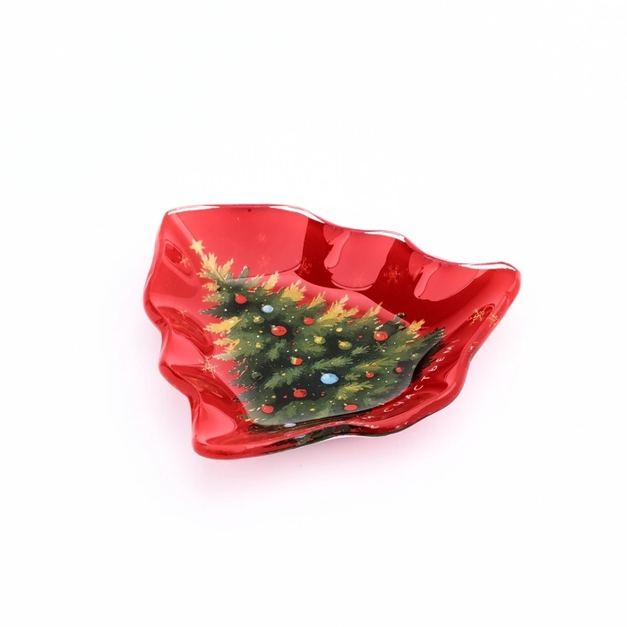 Подставка под чайный пакетик Дорого внимание &laquo;С новым счастьем&raquo;, 8,7 х 8,5 см, стекло