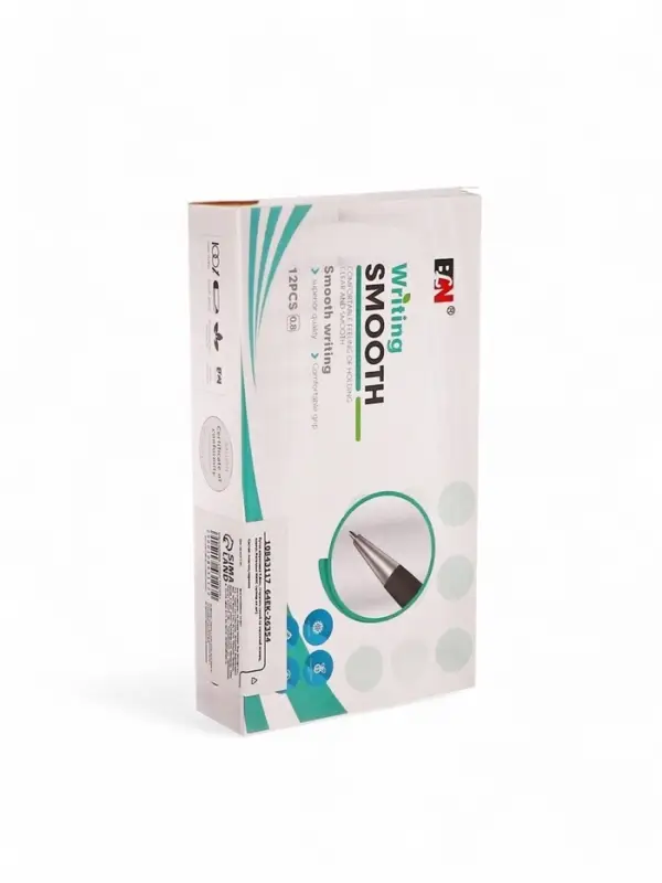 Ручка шариковая 0.8 мм, стержень синий на масляной основе, штрихкод на штуке, МИКС