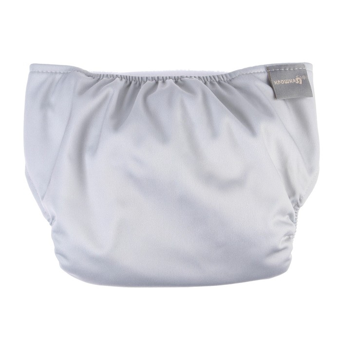 Многоразовый подгузник, 3-15 кг, флис, цвет светло серый, Крошка Я Многоразовый подгузник, 3-15 кг, флис, цвет светло серый, Крошка Я