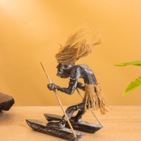 Сувенир &laquo;Абориген лыжник&raquo;, 13&times;13&times;6.5 см, дерево