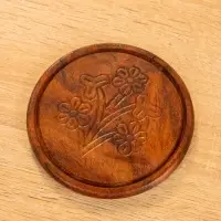 Подставка под горячее "Кошка" (набор 6 шт), 11,5х13х6,5 см, дерево шишам