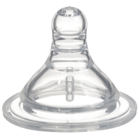 Соска на  бутылочку, антиколикова, от 0 мес., Baby 1, широкое горло,  медленный поток, &Oslash;50 мм., 2 шт.