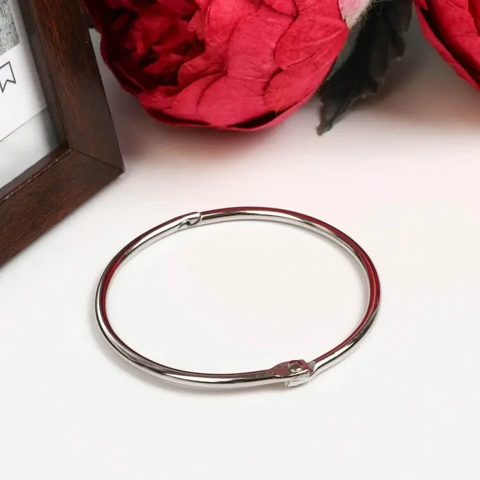 Кольцо для творчества (для фотоальбомов) "Серебро" внутр. d= 5,5 см внешн. d=6 см