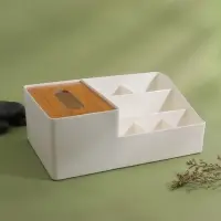 Органайзер для хранения &laquo;BAMBOO&raquo;, 7 секций, 26,7 &times; 10 &times; 17 см, цвет белый/коричневый